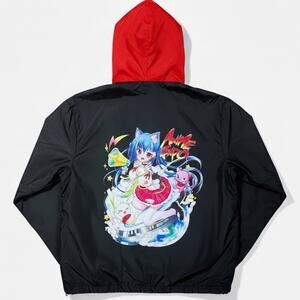 AX Anime Expo 2022 Men's XL Black Red Exclusive Windbreaker Character Jacket